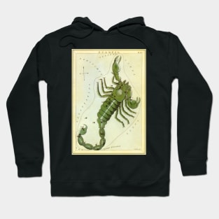 Scorpio the Scorpion, from Urania's Mirror, Vintage Signs of the Zodiac Hoodie